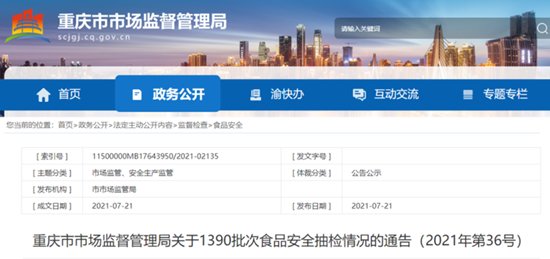 “重慶谷來香食品”1批次面包微生物指標不合格 此前糕點曝出防腐劑超標